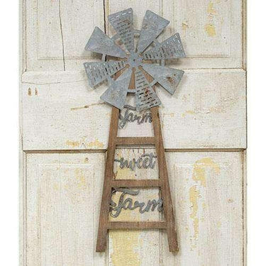 Farm Sweet Farm Windmill Wall Hanger - The Fox Decor